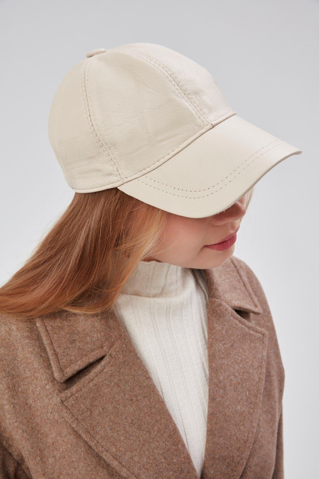 %100  Deri Kışlık Unisex Beyzbol Şapka