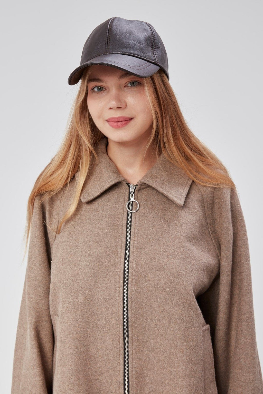 %100  Deri Kışlık Unisex Beyzbol Şapka