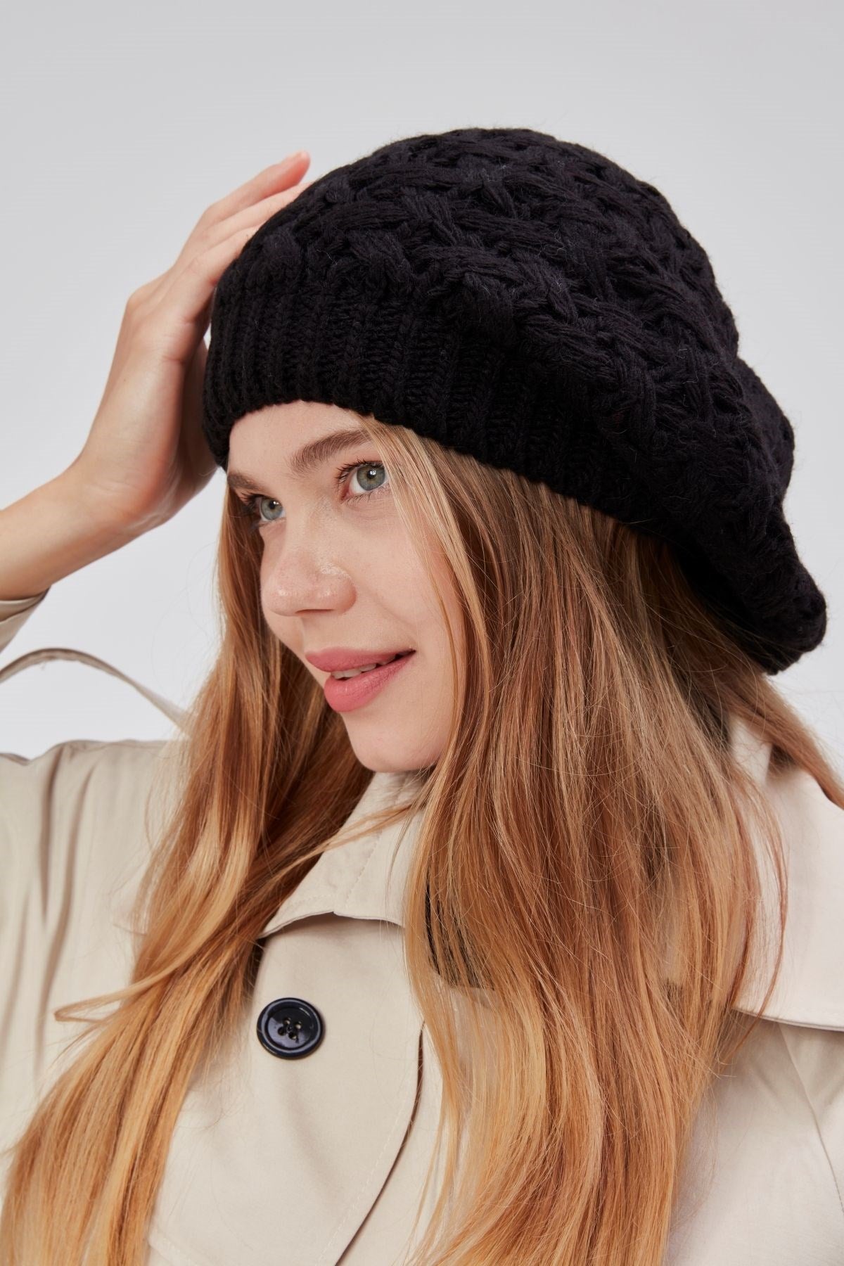 2li Kadın Kışlık Şık Triko Ressam Örgü Bere 2 Adet