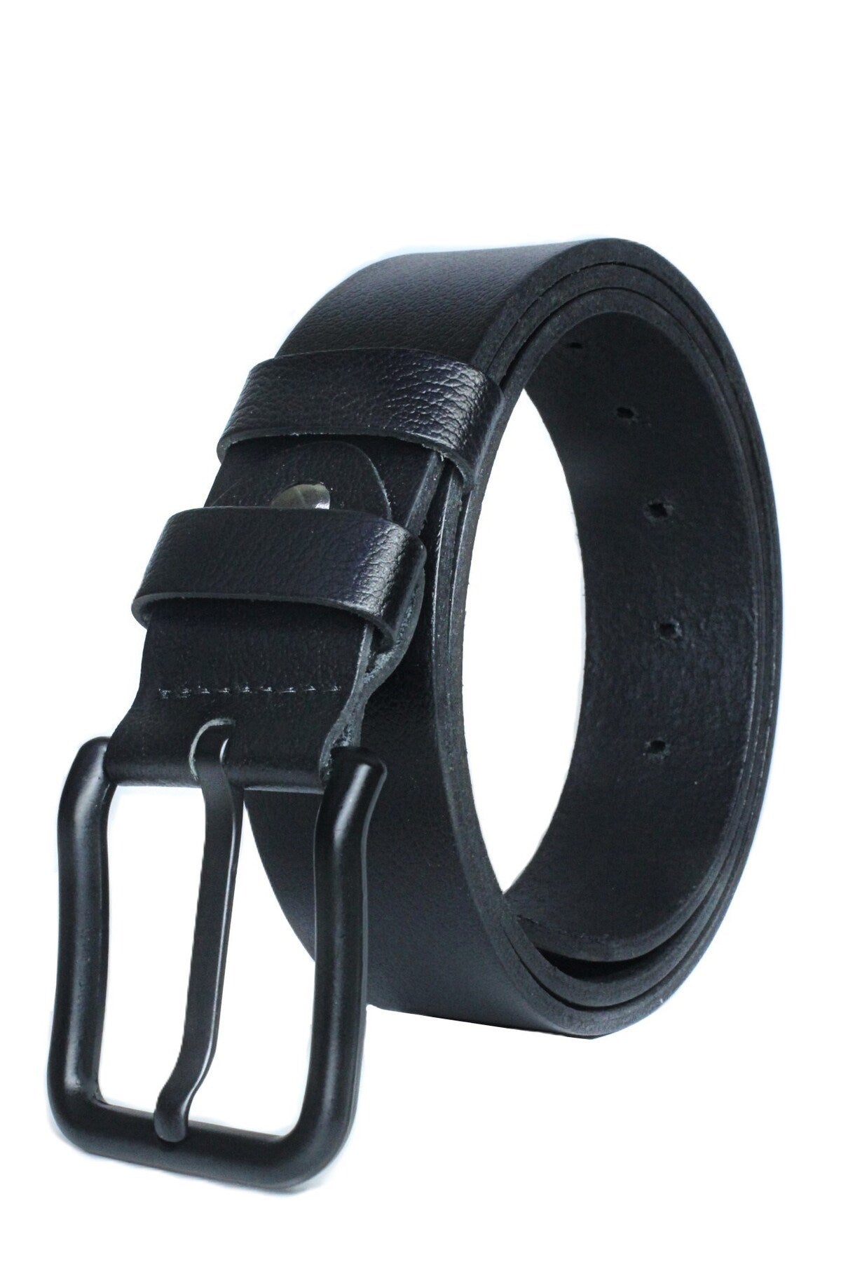 %100 Hakiki Deri Erkek Kemer Siyah Tokalı 4cm
