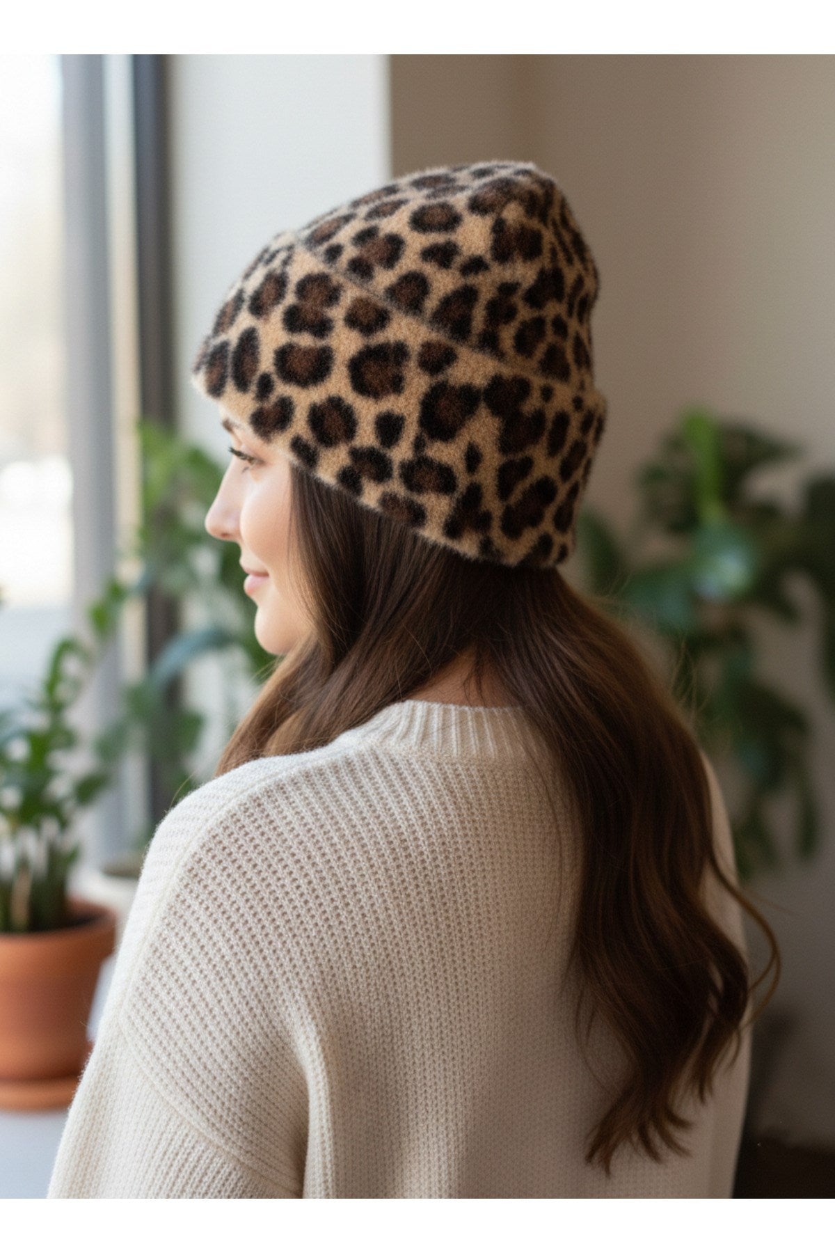 Kadın Tüylü Yumuşak Peluş Bere