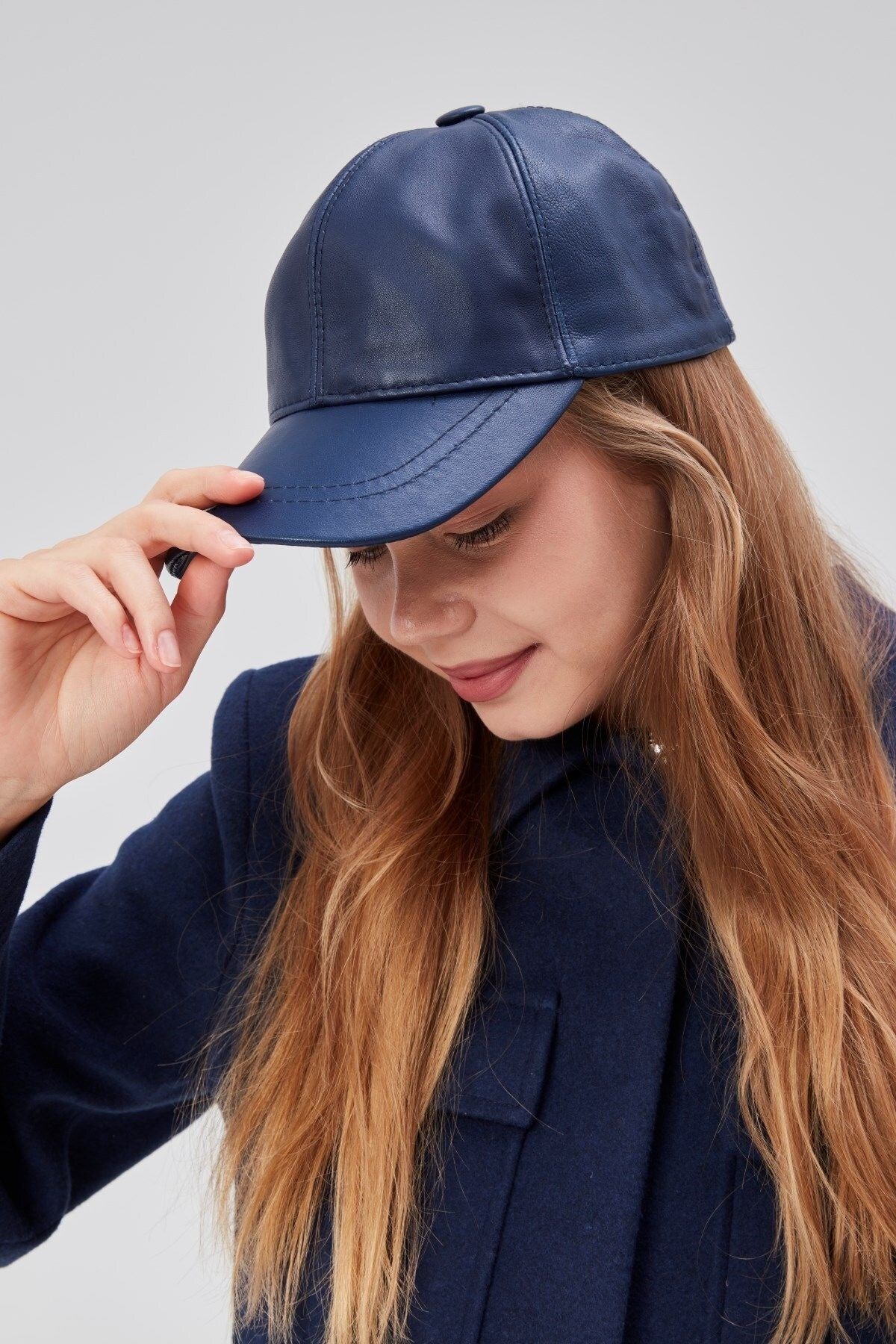 %100  Deri Kışlık Unisex Beyzbol Şapka