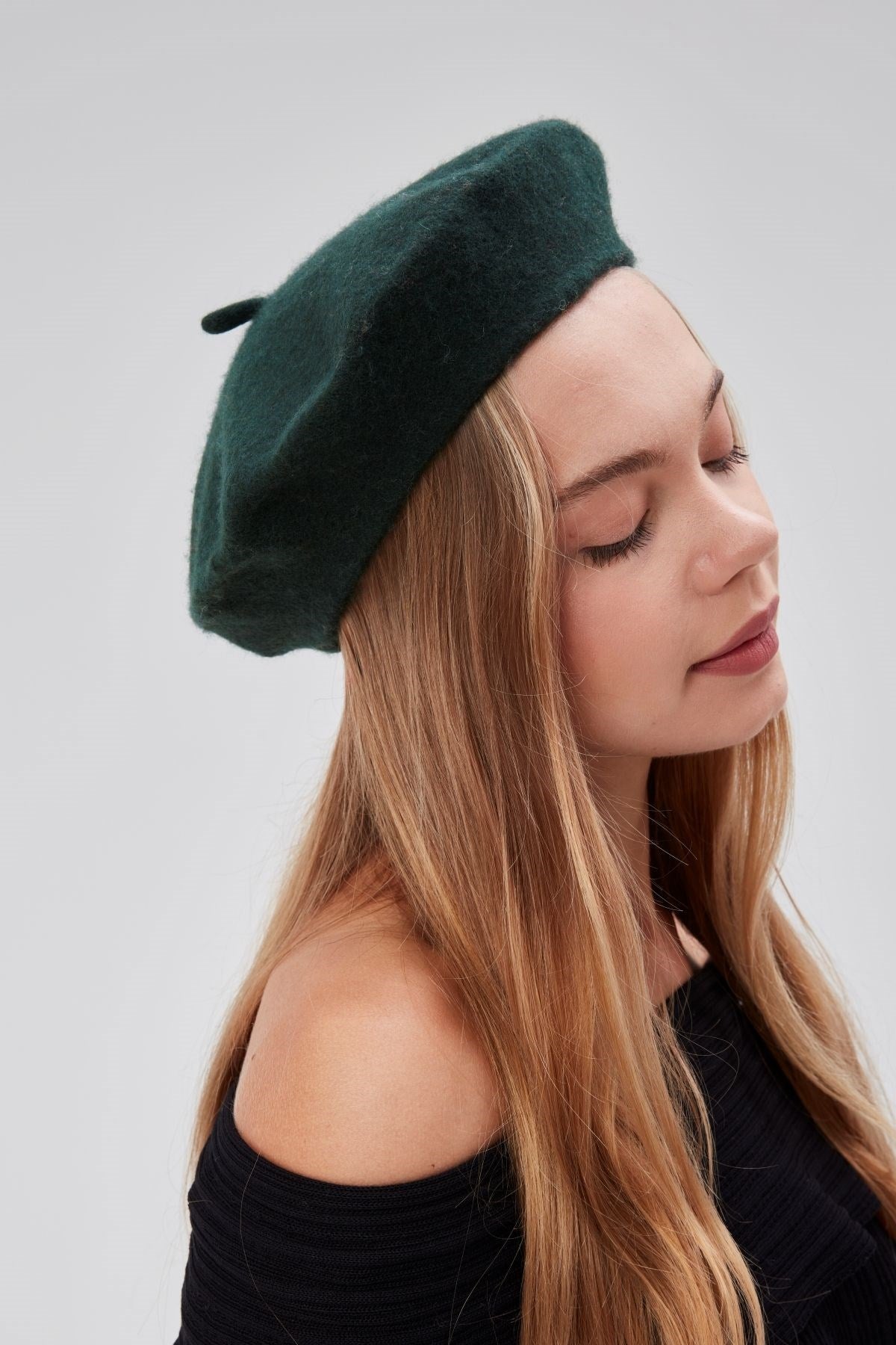 Kep Kadın Sanatçı Ressam Şapkası Klasik Fransız Bere Moda  Sanatçı Şapkası Bere Keçe Fransız Şapka