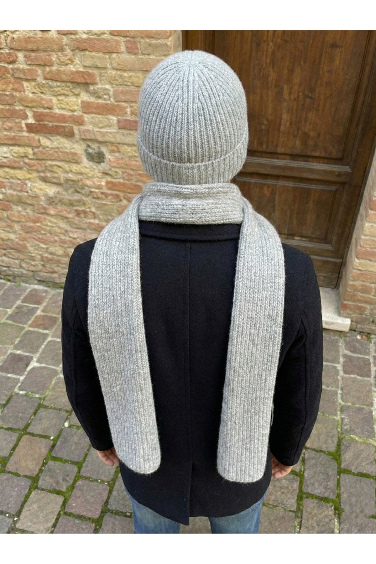 Erkek Yün Kışlık Selanik Örme Bere Atkı İkili Set Takım