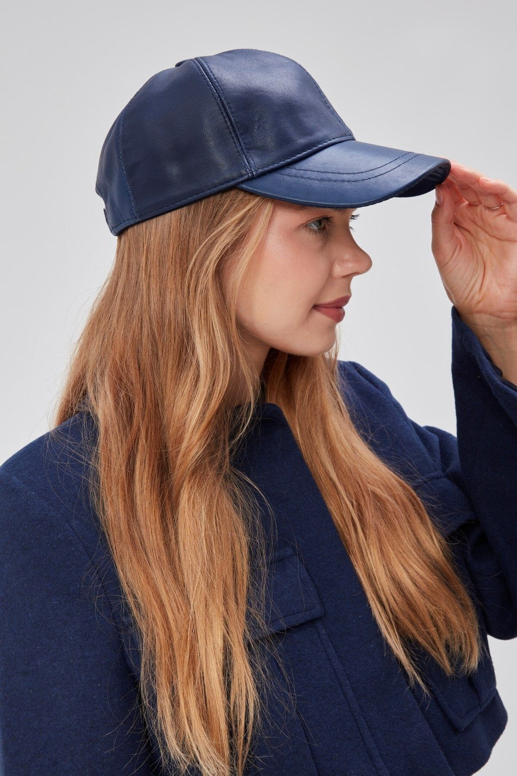 %100  Deri Kışlık Unisex Beyzbol Şapka