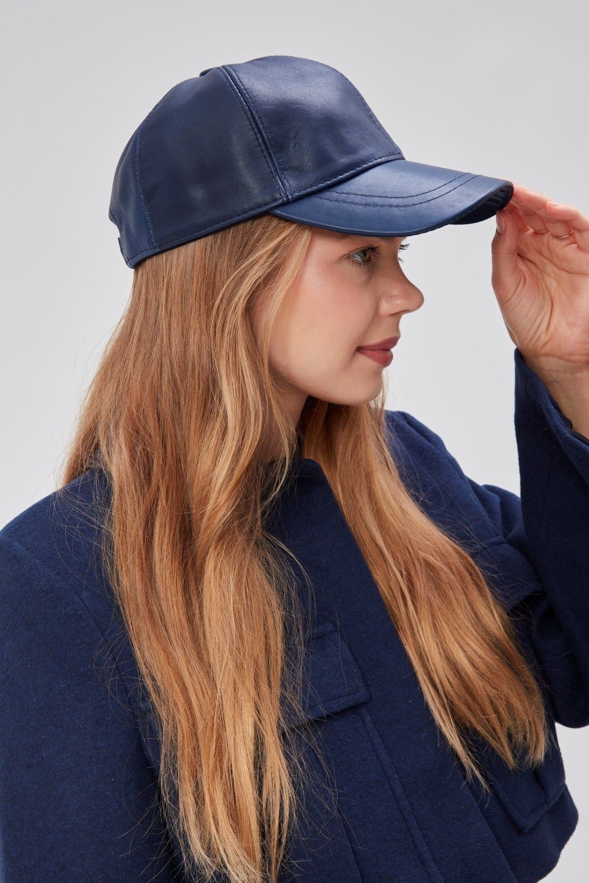 %100  Deri Kışlık Unisex Beyzbol Şapka