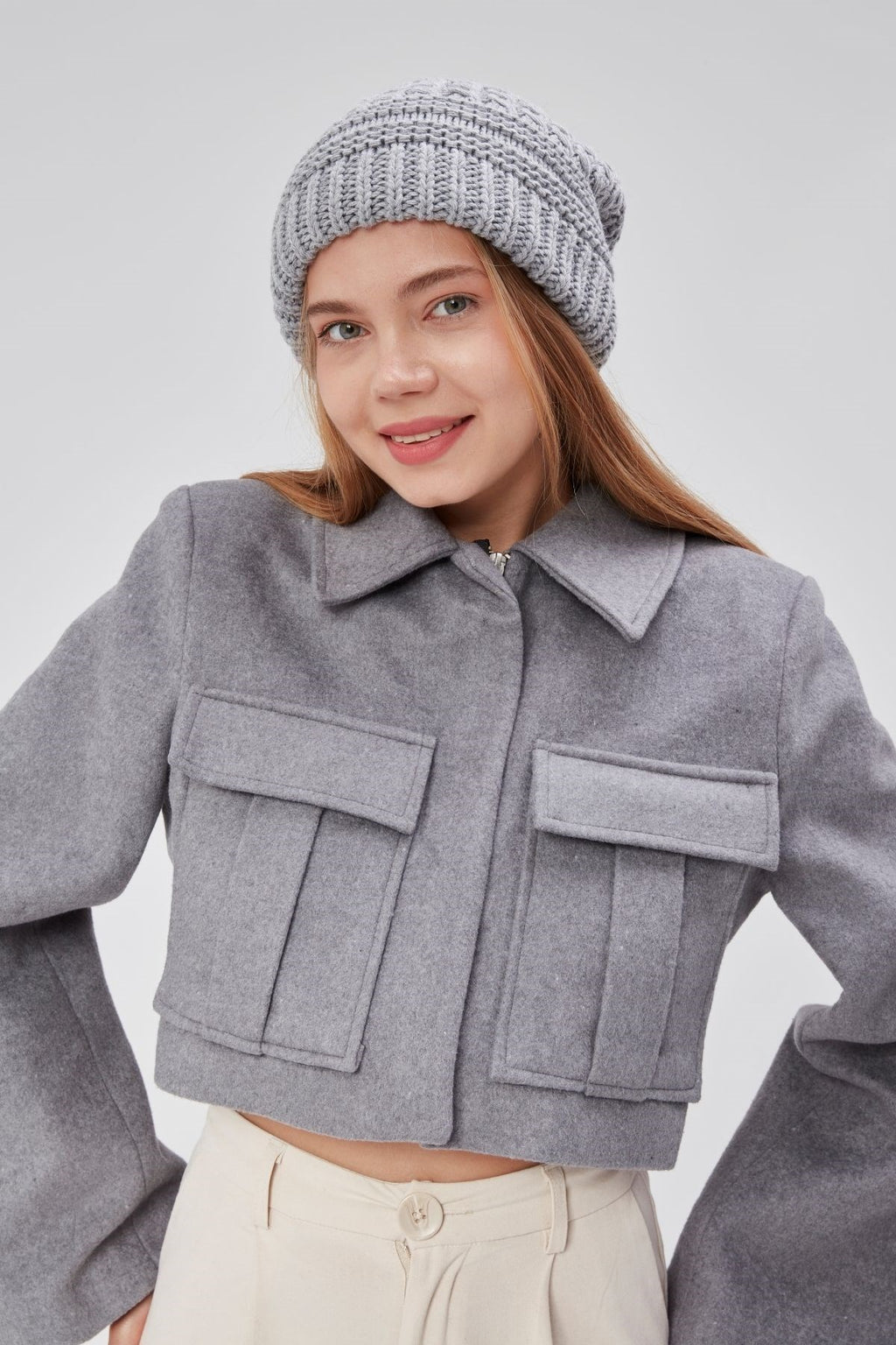 Kadın Kışlık Şık  Ponponlu Astarlı Örgü Bere