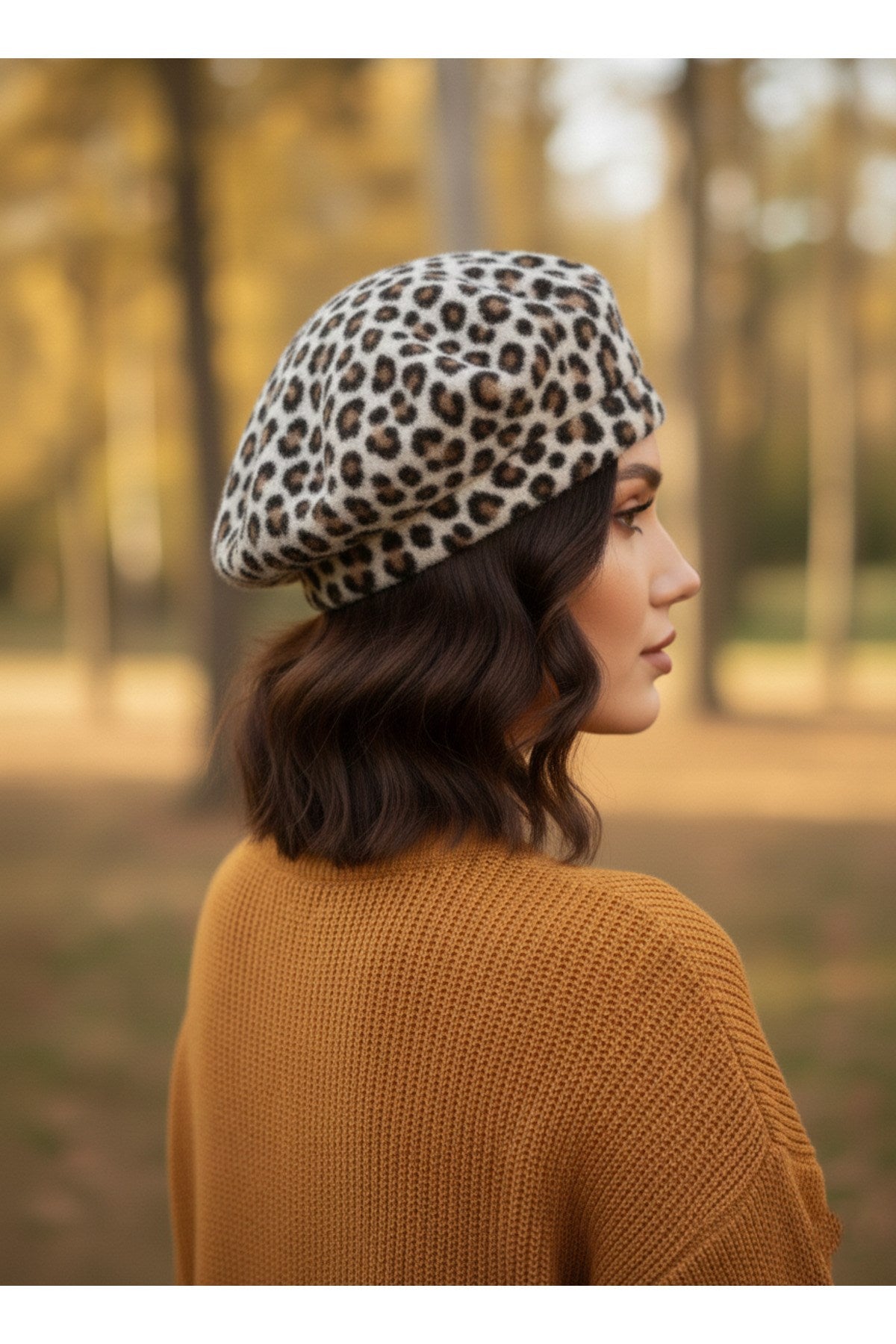 Fransız Tüylü Peluş Ressam Bere Kadın Şapka