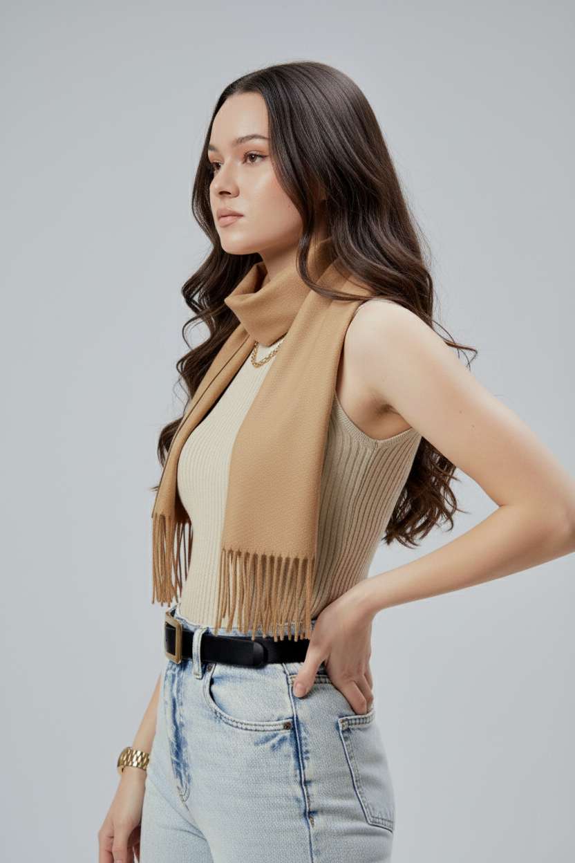 Yumuşak Dokulu Akrilik Basic Şal