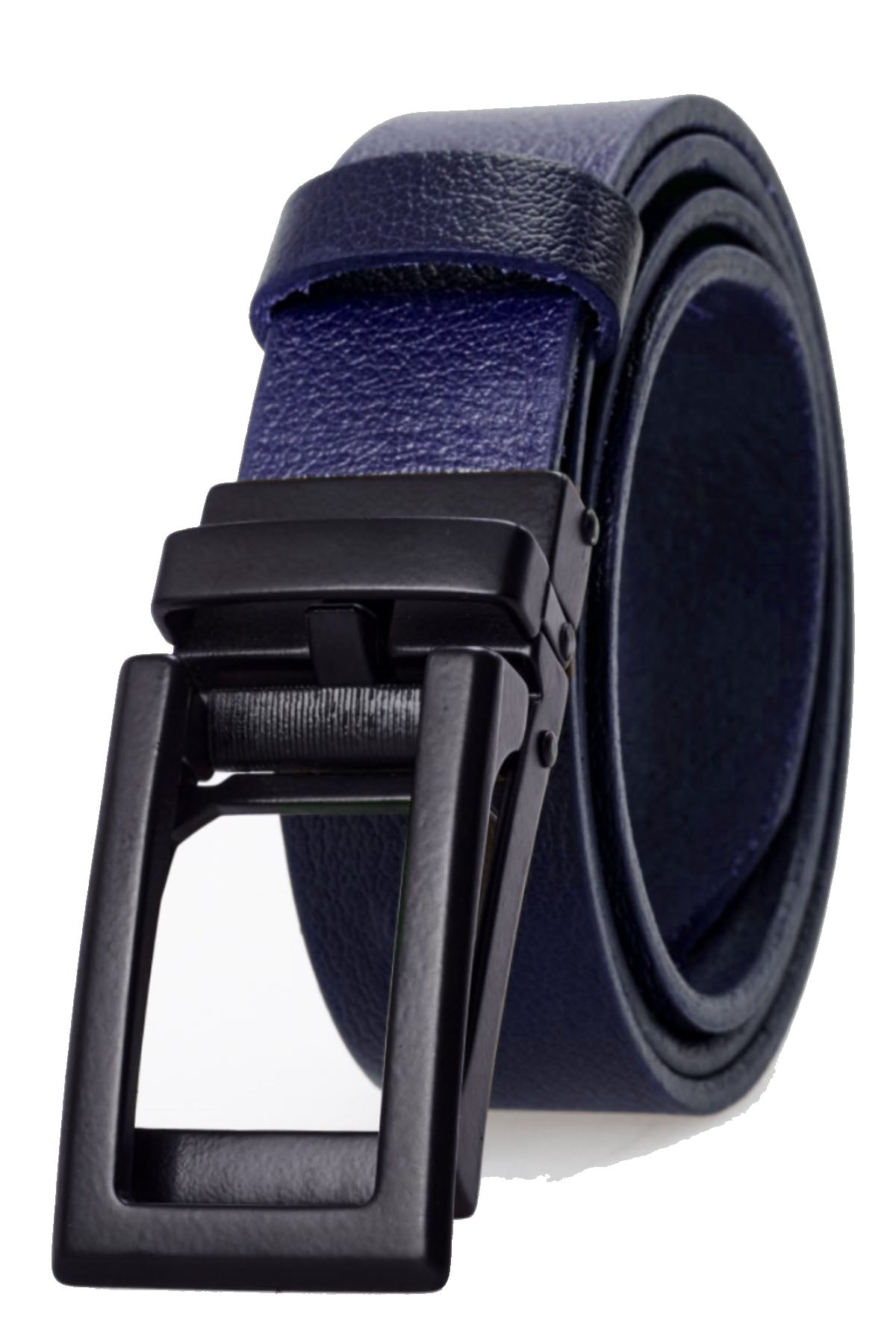 derikem Otomatik Tokalı Deliksiz %100 Hakiki Manda Derisi Klasik Erkek Kemeri U Siyah Boyalı