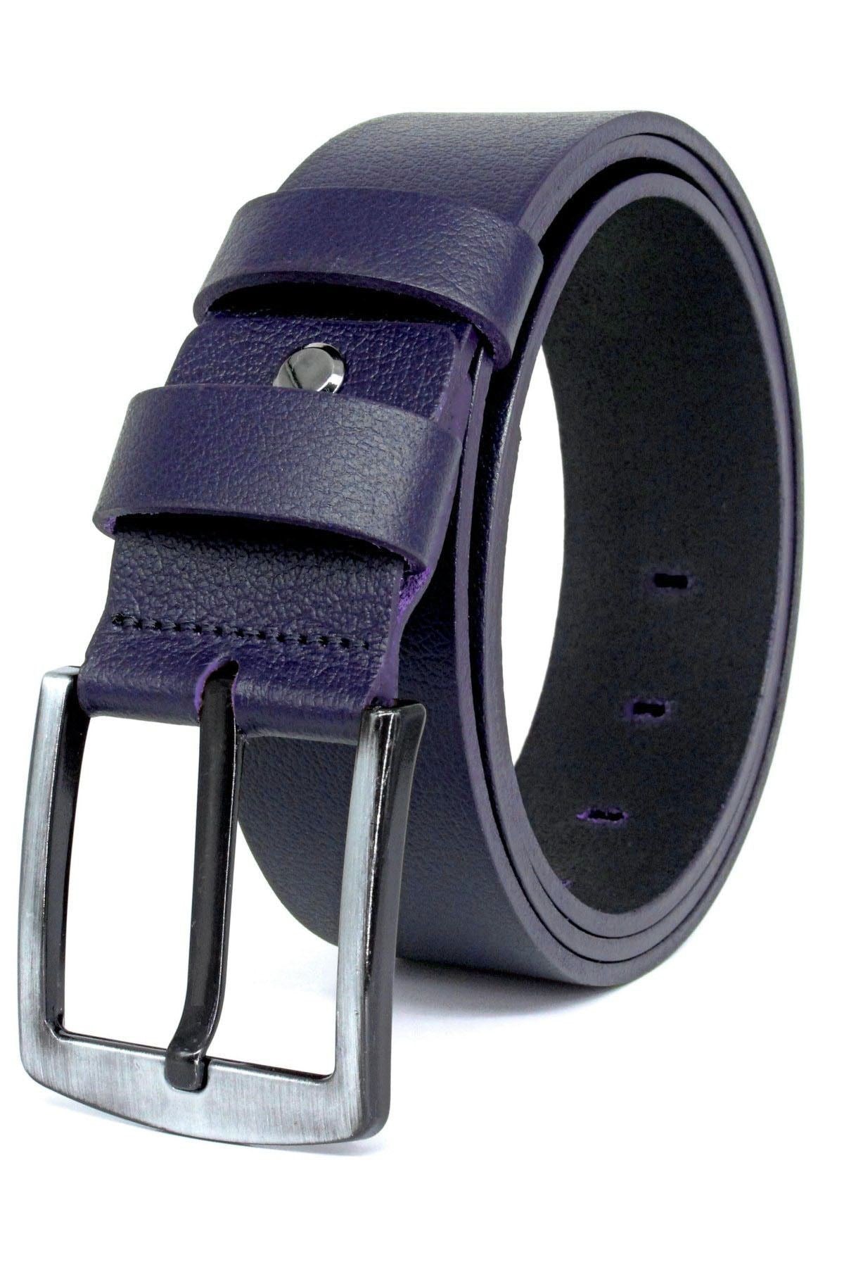 Erkek %100 Hakiki Manda Derisi Siyah Tokalı Erkek Kot Kemeri 4,5 Cm