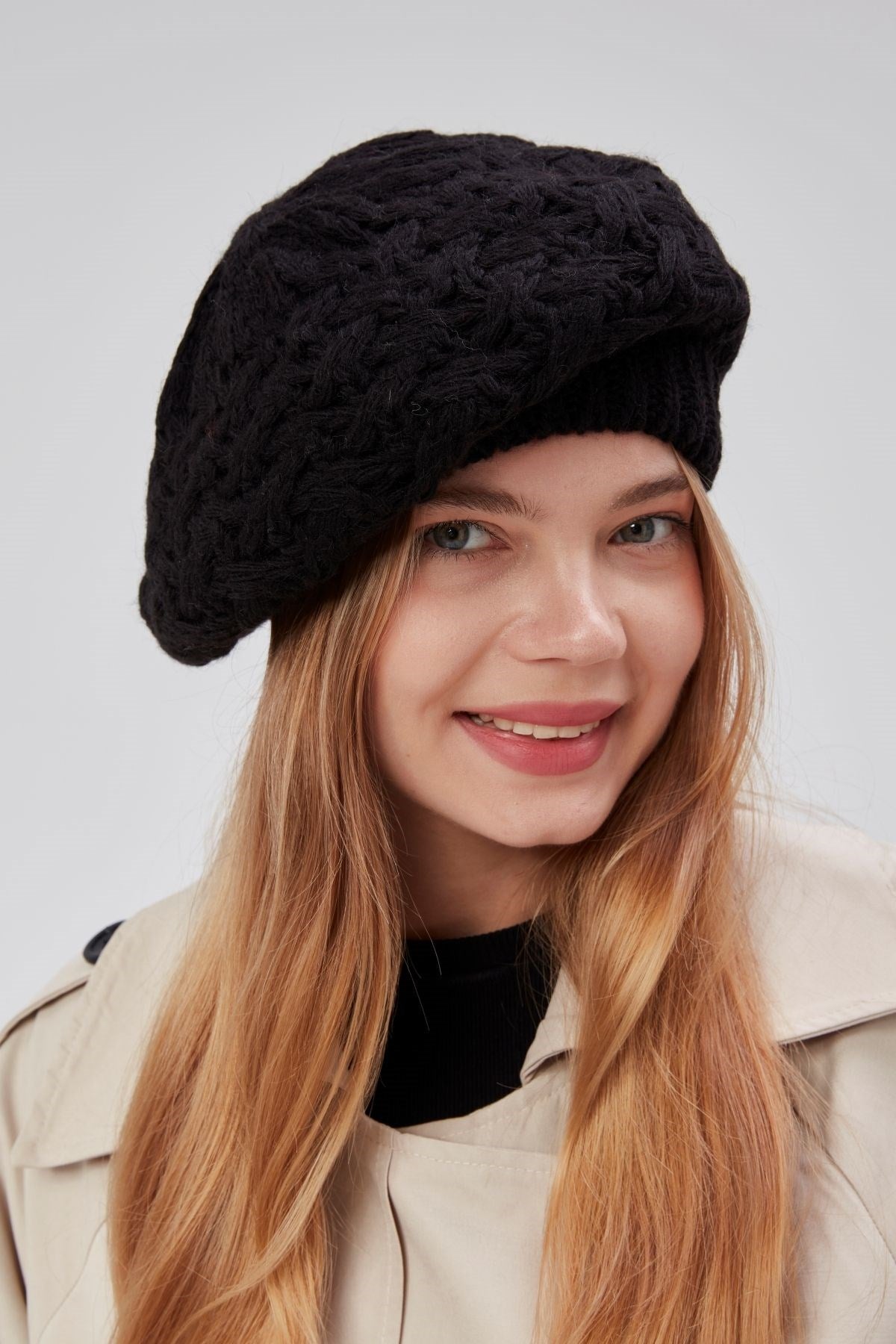 2li Kadın Kışlık Şık Triko Ressam Örgü Bere 2 Adet