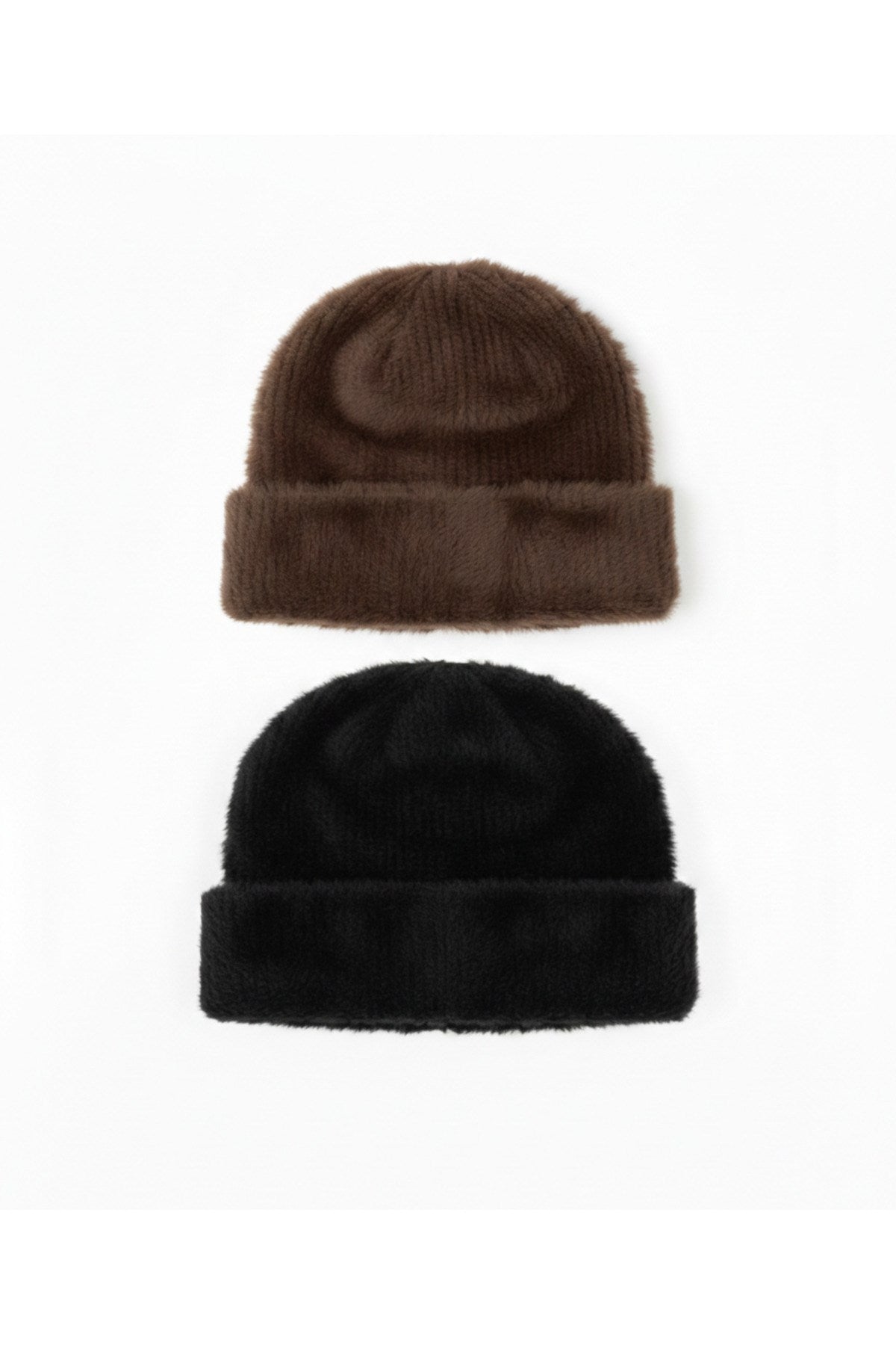 Kadın Tüylü Yumuşak Peluş Bere