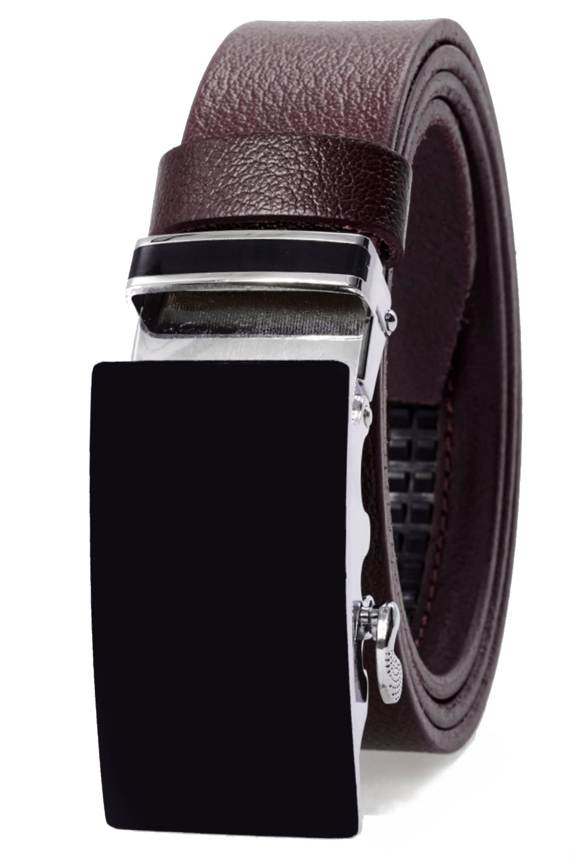 derikem Otomatik Tokalı Deliksiz %100 Hakiki Manda Derisi Klasik Erkek Kemeri Siyah Aynalı