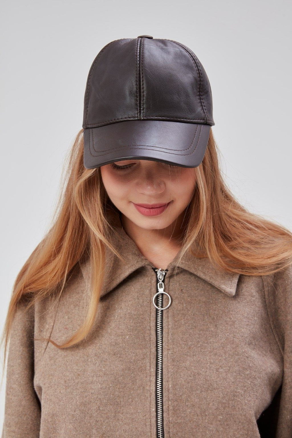%100  Deri Kışlık Unisex Beyzbol Şapka