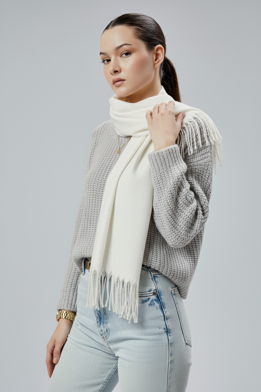 Yumuşak Dokulu Akrilik Basic Şal