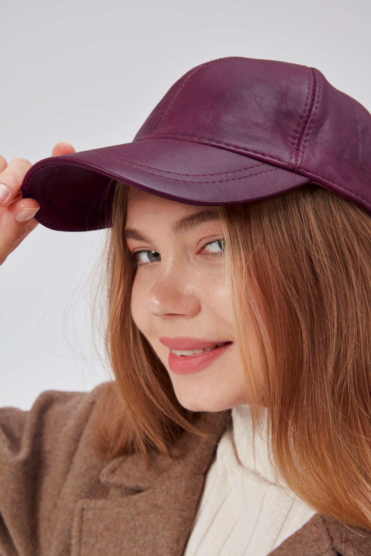 derikem %100 Deri Kışlık Unisex Beyzbol Şapka