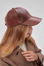 %100  Deri Kışlık Unisex Beyzbol Şapka