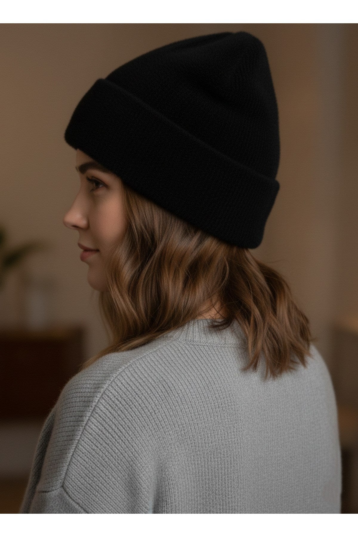 Kadın Tüylü Yumuşak Peluş Bere