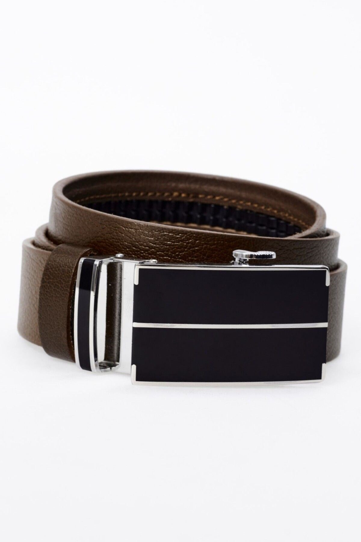 Otomatik Tokalı Deliksiz %100 Hakiki Manda Derisi Klasik Erkek Kemeri