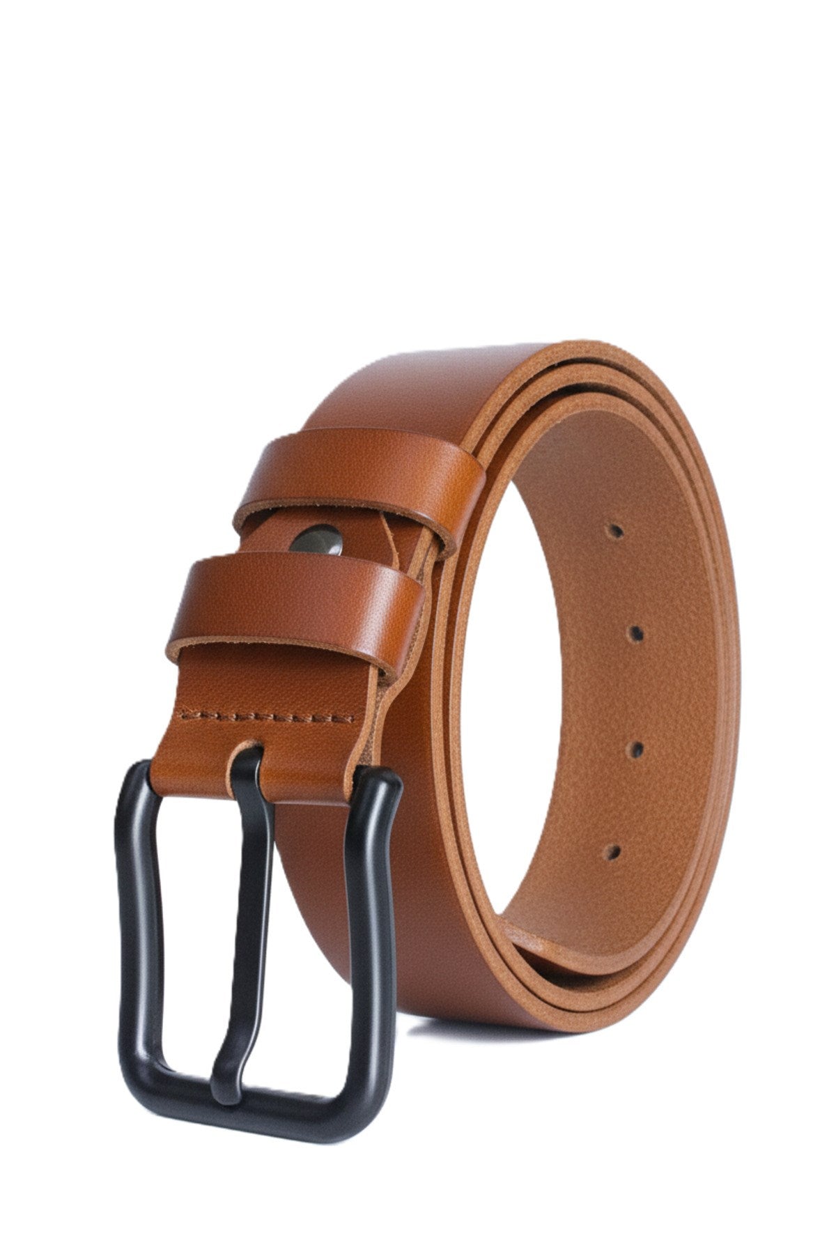 %100 Hakiki Deri Erkek Kemer Siyah Tokalı 4cm