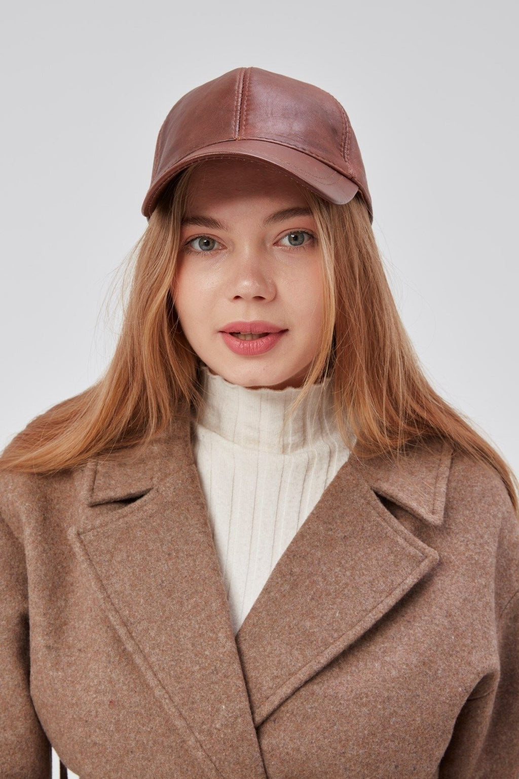 %100  Deri Kışlık Unisex Beyzbol Şapka