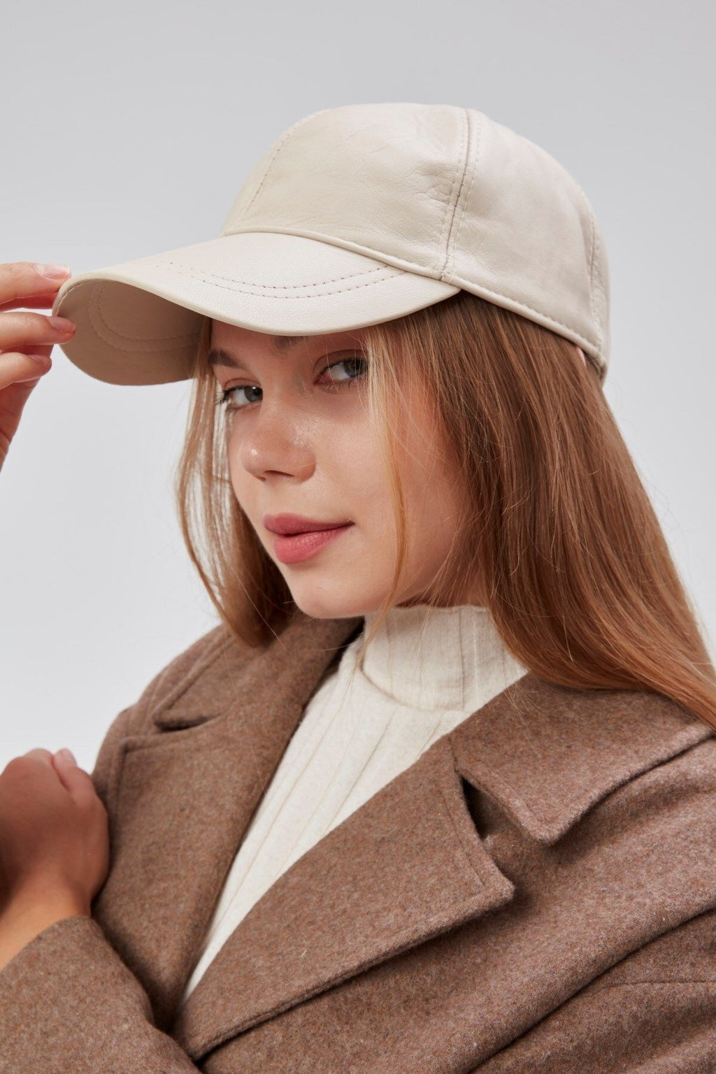 %100  Deri Kışlık Unisex Beyzbol Şapka