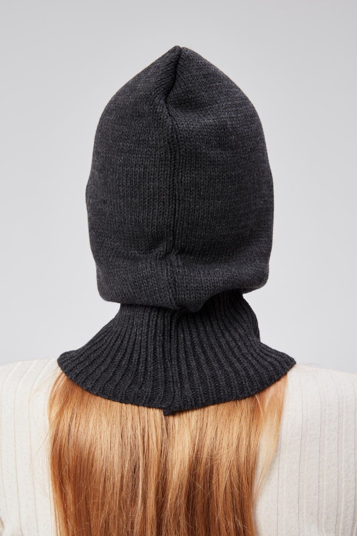 Lüks Kadın Kışlık Balaclava Triko Örme Başlık