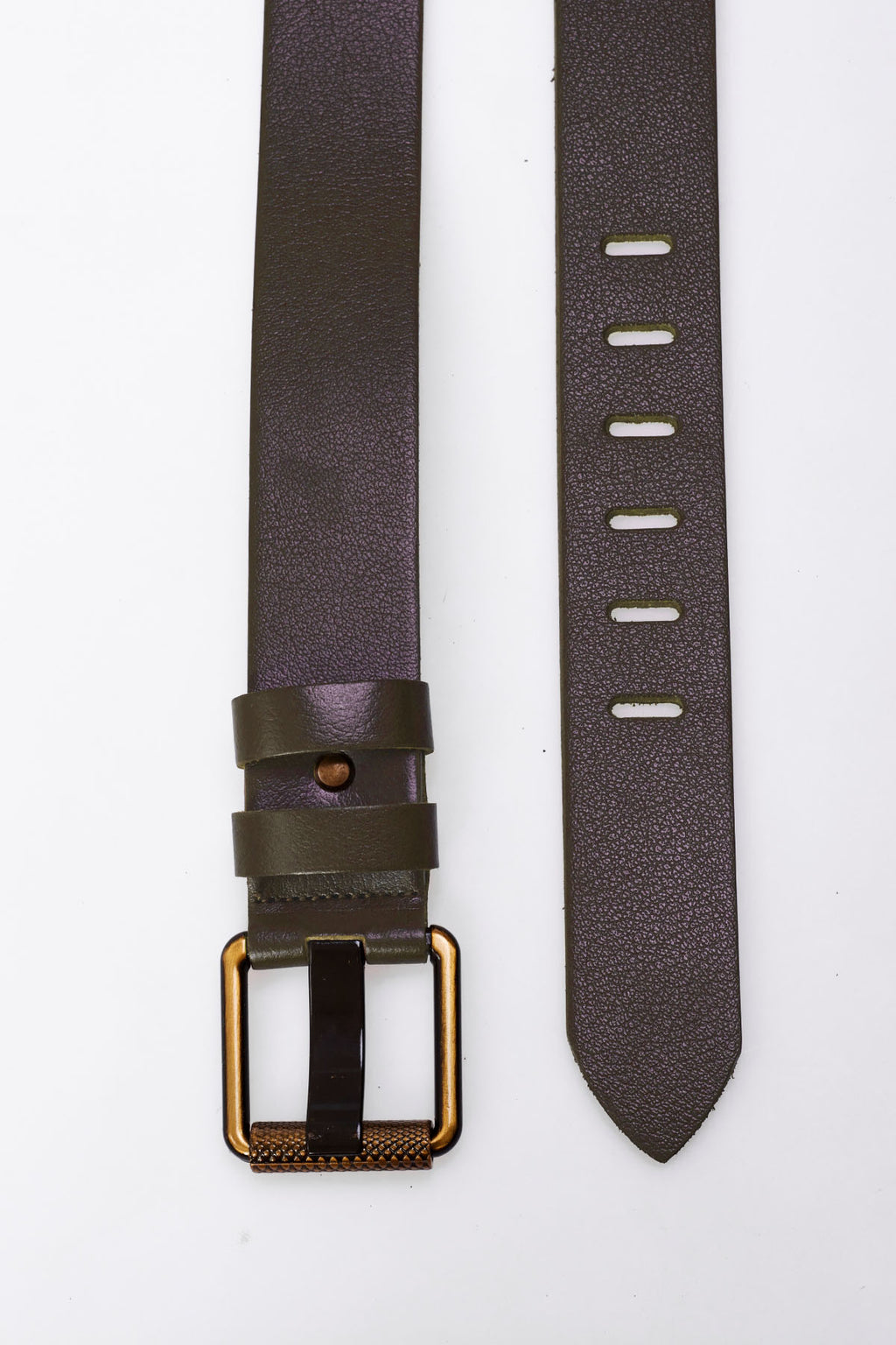 Derikem Erkek %100 Hakiki Deri Sarı Borulu 4,5 Cm Kot Kemeri Açık Kahverengi