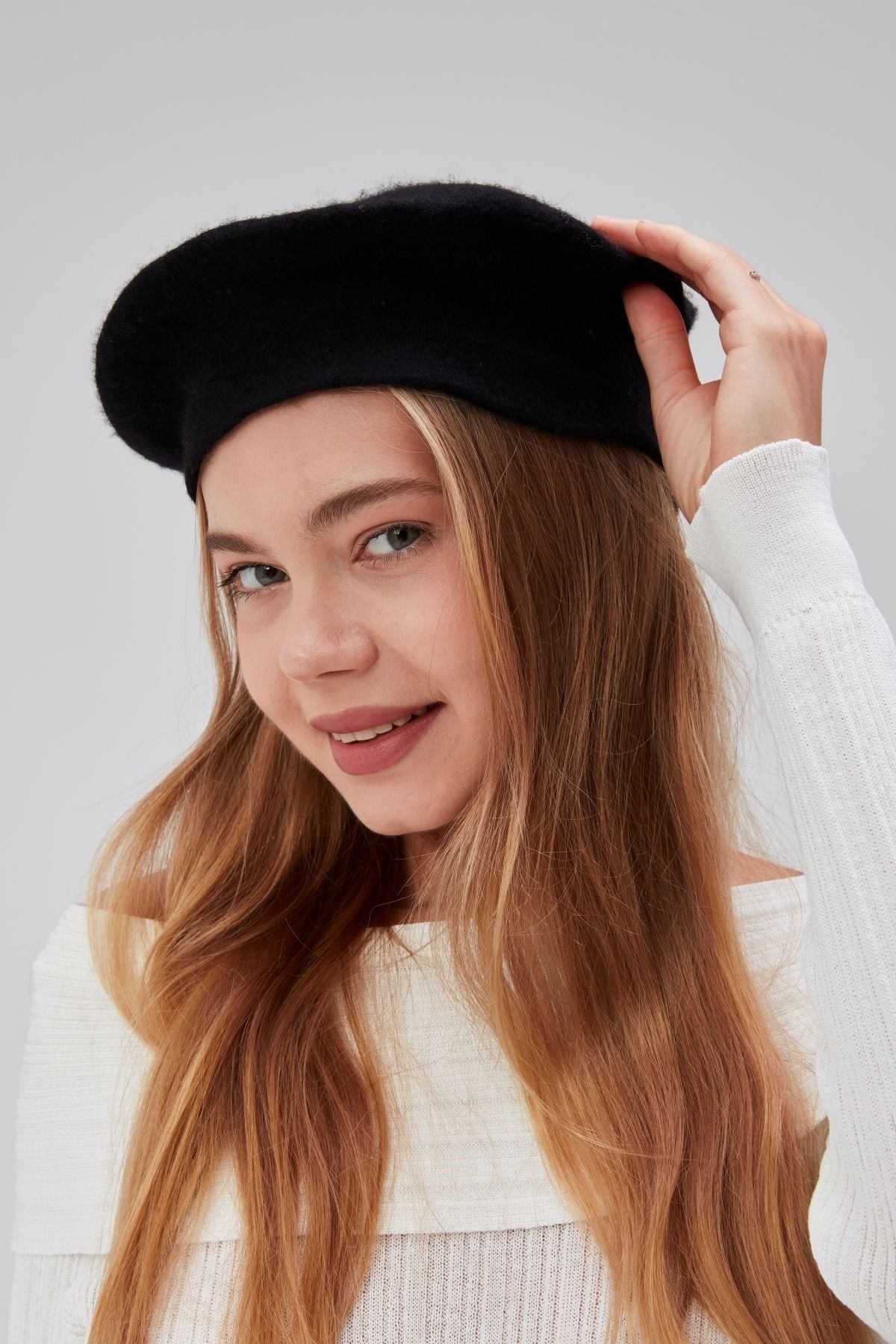 Kep Kadın Sanatçı Ressam Şapkası Klasik Fransız Bere Moda  Sanatçı Şapkası Bere Keçe Fransız Şapka