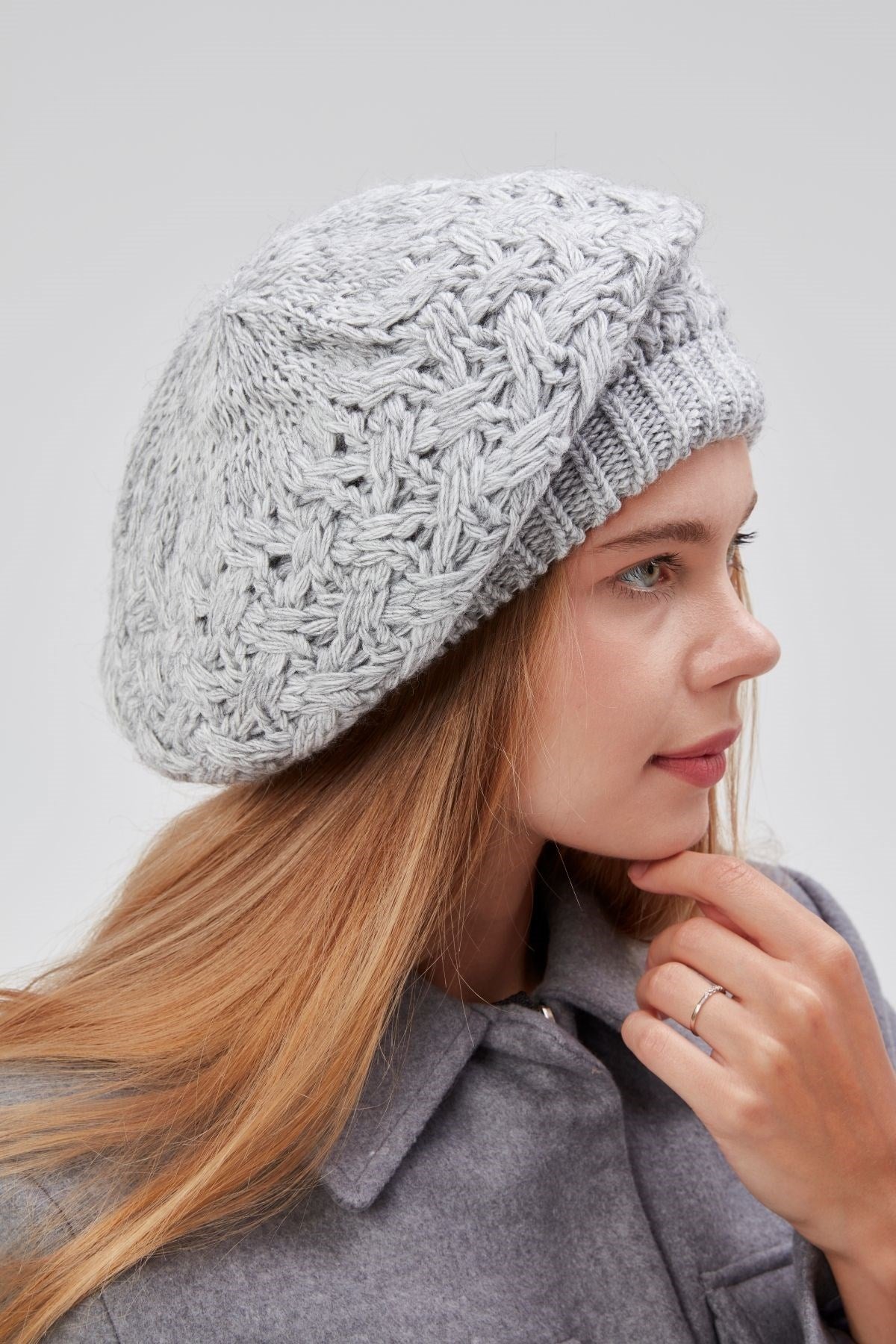 2li Kadın Kışlık Şık Triko Ressam Örgü Bere 2 Adet