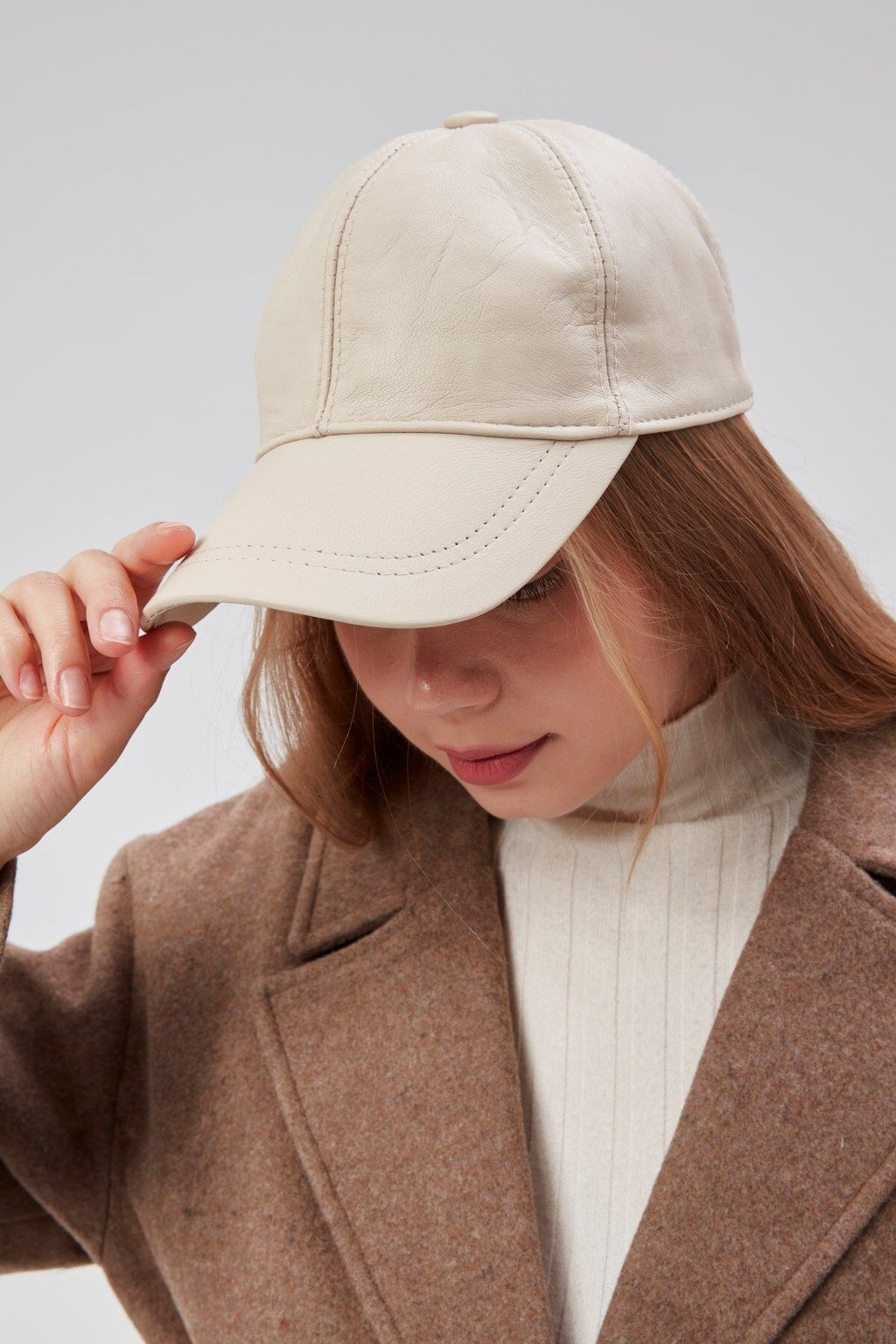 %100  Deri Kışlık Unisex Beyzbol Şapka