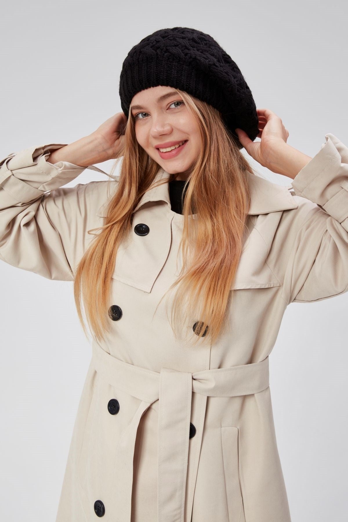 2li Kadın Kışlık Şık Triko Ressam Örgü Bere 2 Adet