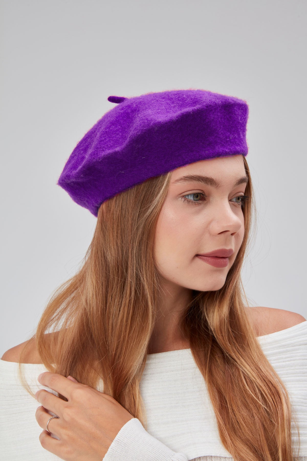 derikem Kep Kadın Sanatçı Ressam Şapkası Klasik Fransız Bere Moda Sanatçı Şapkası Bere Keçe Fransız Şapka