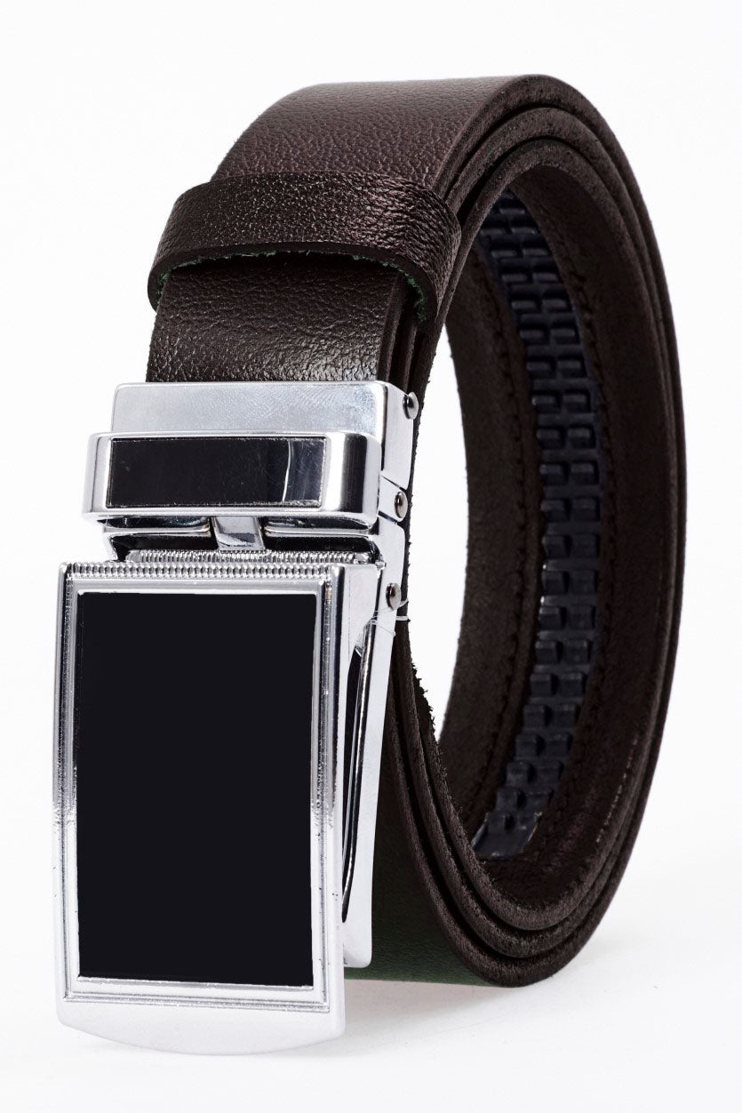 derikem Otomatik Tokalı Deliksiz %100 Hakiki Manda Derisi Klasik Erkek Kemeri Çekme Tokalı